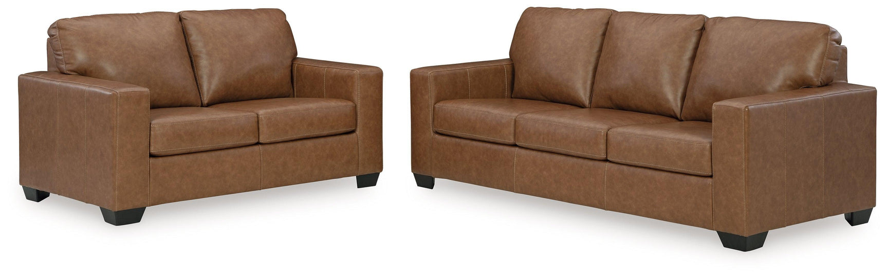Bolsena Caramel Sofa And Loveseat - Ella Furniture