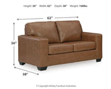 Bolsena Caramel Sofa, Loveseat And Recliner - Ella Furniture