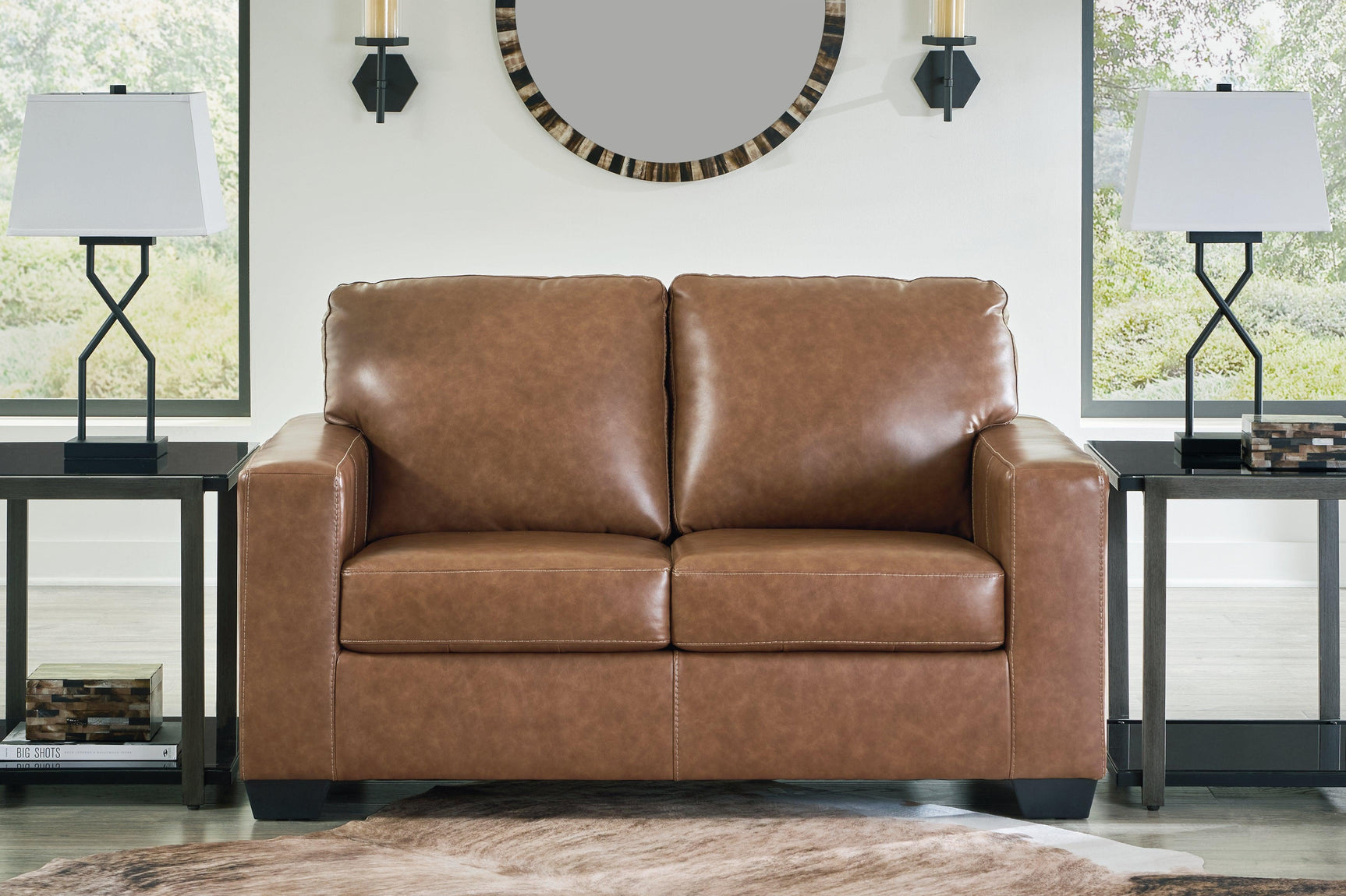 Bolsena Caramel Sofa, Loveseat And Recliner - Ella Furniture