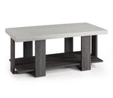 Boris White/Gray Modern Contemporary Solid Wood And Veneers Cocktail Coffee Table - Ella Furniture