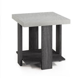 Boris White/Gray Modern Contemporary Solid Wood And Veneers Cocktail Coffee Table - Ella Furniture