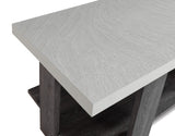 Boris White/Gray Modern Contemporary Solid Wood And Veneers Cocktail Coffee Table - Ella Furniture
