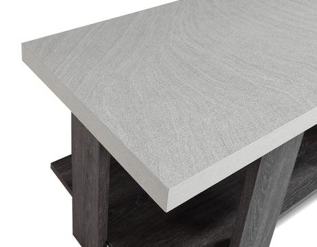 Boris White/Gray Modern Contemporary Solid Wood And Veneers Cocktail Coffee Table - Ella Furniture