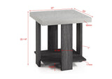 Boris White/Gray Modern Contemporary Solid Wood And Veneers Cocktail Coffee Table - Ella Furniture