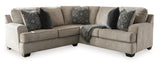 Bovarian Stone 2-Piece Sectional With Ottoman - Ella Furniture