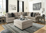 Bovarian Stone 3-Piece Sectional With Ottoman - Ella Furniture