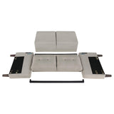 Bowen 2-piece Upholstered Track Arm Tufted Sofa Set Beige 506785-S2 - Ella Furniture