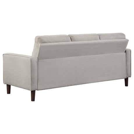 Bowen 2-piece Upholstered Track Arm Tufted Sofa Set Beige 506785-S2 - Ella Furniture