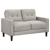 Bowen 2-piece Upholstered Track Arm Tufted Sofa Set Beige 506785-S2 - Ella Furniture