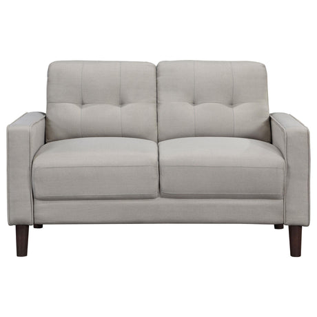 Bowen 2-piece Upholstered Track Arm Tufted Sofa Set Beige 506785-S2 - Ella Furniture