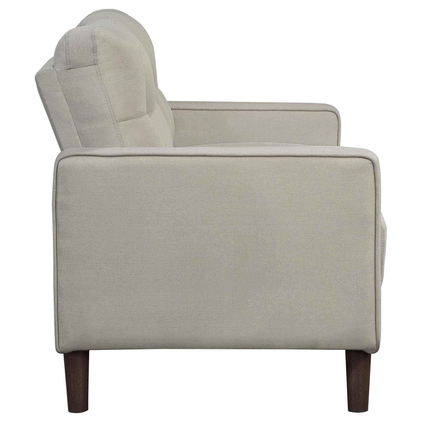 Bowen 2-piece Upholstered Track Arm Tufted Sofa Set Beige 506785-S2 - Ella Furniture