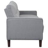 Bowen 2-piece Upholstered Track Arm Tufted Sofa Set Grey 506781-S2 - Ella Furniture