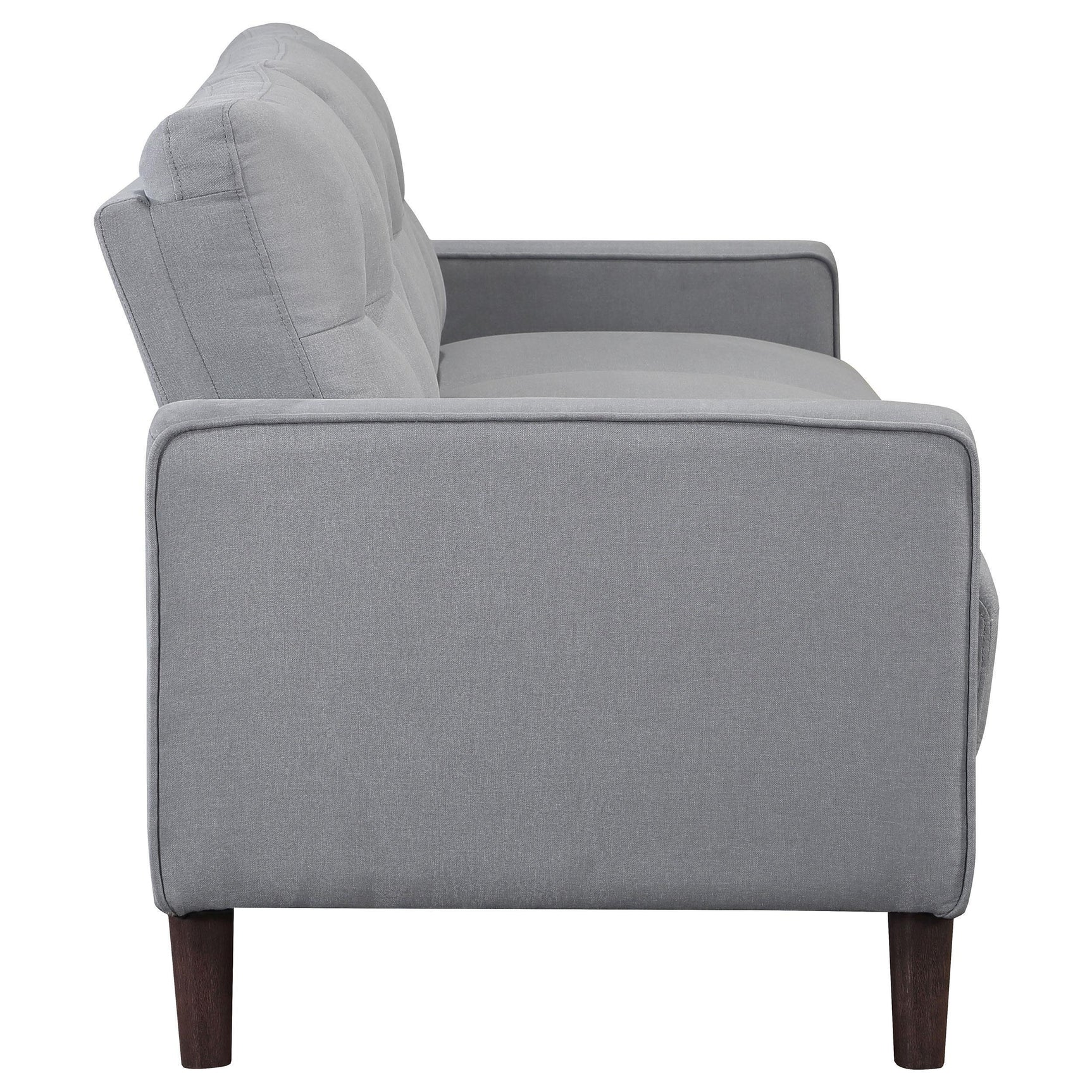 Bowen 2-piece Upholstered Track Arm Tufted Sofa Set Grey 506781-S2 - Ella Furniture