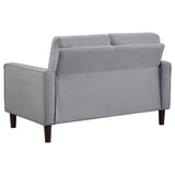 Bowen 2-piece Upholstered Track Arm Tufted Sofa Set Grey 506781-S2 - Ella Furniture
