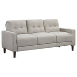Bowen 3-piece Upholstered Track Arm Tufted Sofa Set Beige 506785-S3 - Ella Furniture