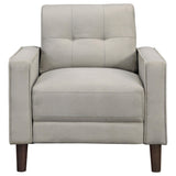 Bowen 3-piece Upholstered Track Arm Tufted Sofa Set Beige 506785-S3 - Ella Furniture