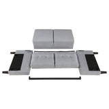 Bowen 3-piece Upholstered Track Arm Tufted Sofa Set Grey 506781-S3 - Ella Furniture
