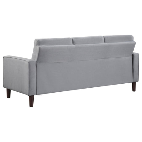 Bowen 3-piece Upholstered Track Arm Tufted Sofa Set Grey 506781-S3 - Ella Furniture