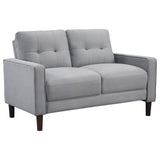 Bowen 3-piece Upholstered Track Arm Tufted Sofa Set Grey 506781-S3 - Ella Furniture