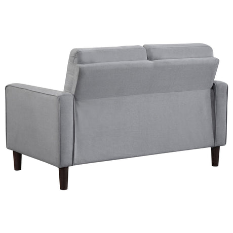 Bowen 3-piece Upholstered Track Arm Tufted Sofa Set Grey 506781-S3 - Ella Furniture