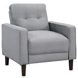 Bowen 3-piece Upholstered Track Arm Tufted Sofa Set Grey 506781-S3 - Ella Furniture