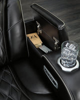 Boyington Black Leather Power Reclining Sofa - Ella Furniture