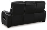 Boyington Black Leather Power Reclining Sofa - Ella Furniture
