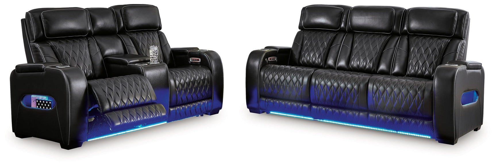 Boyington Black Sofa And Loveseat - Ella Furniture