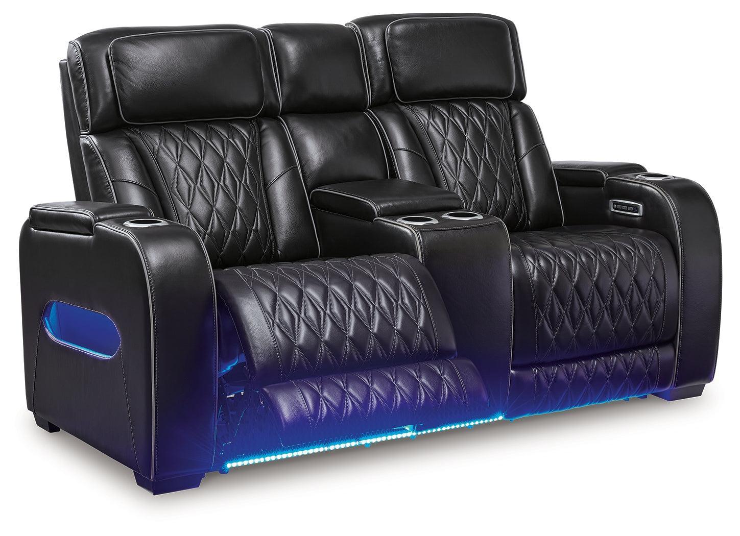 Boyington Black Sofa, Loveseat And Recliner - Ella Furniture