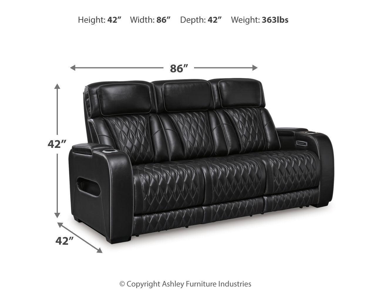 Boyington Black Sofa, Loveseat And Recliner - Ella Furniture