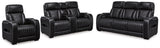 Boyington Black Sofa, Loveseat And Recliner - Ella Furniture