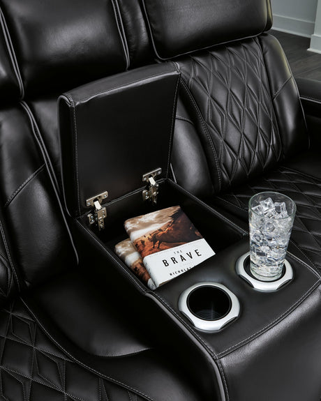 Boyington Black Sofa, Loveseat And Recliner - Ella Furniture