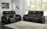 Boyington Black Sofa, Loveseat And Recliner - Ella Furniture