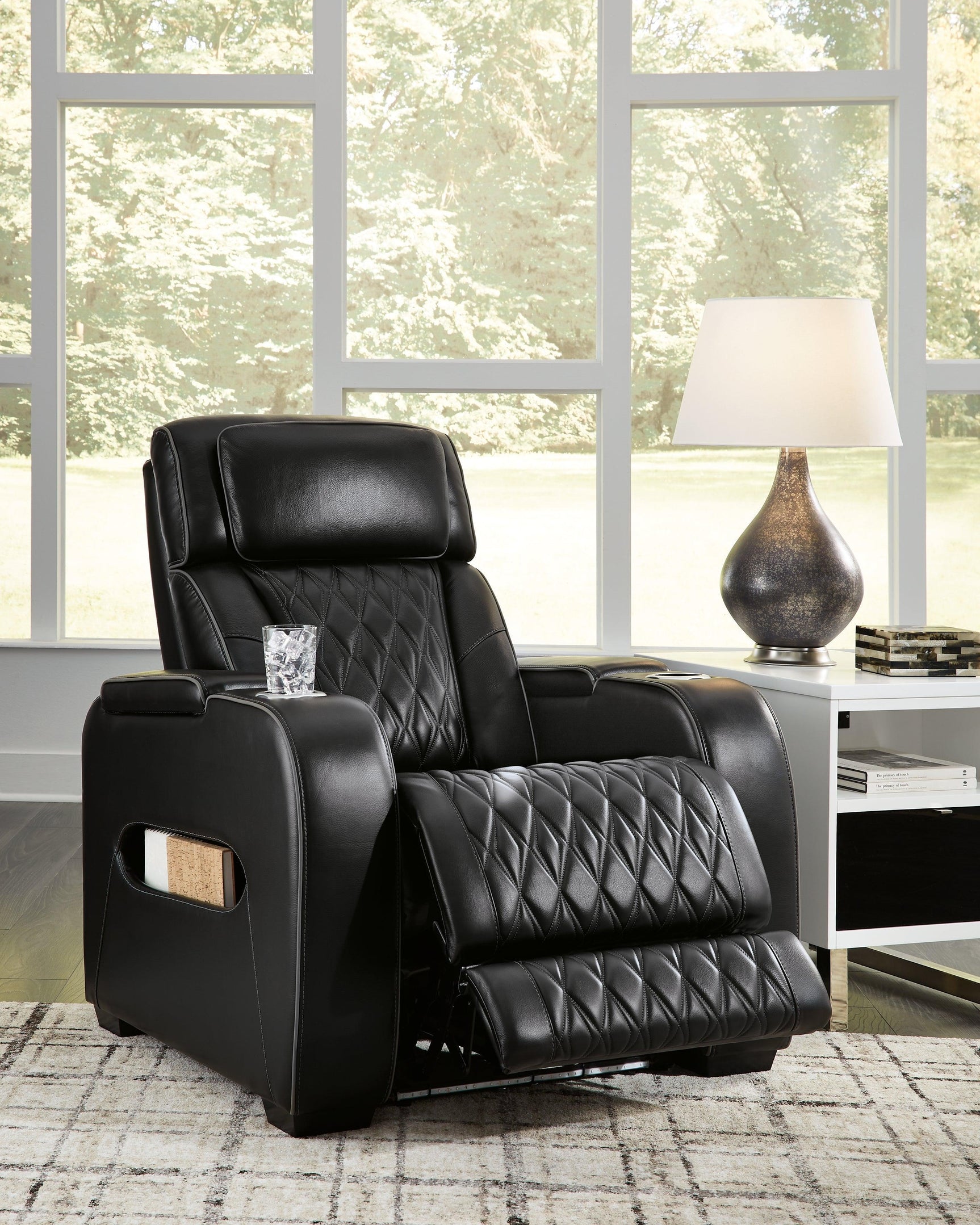 Boyington Black Sofa, Loveseat And Recliner - Ella Furniture