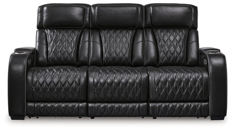 Boyington Black Sofa, Loveseat And Recliner - Ella Furniture