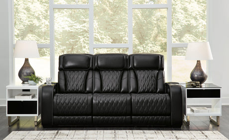Boyington Black Sofa, Loveseat And Recliner - Ella Furniture