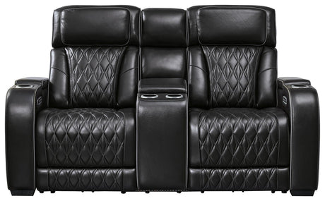 Boyington Black Sofa, Loveseat And Recliner - Ella Furniture