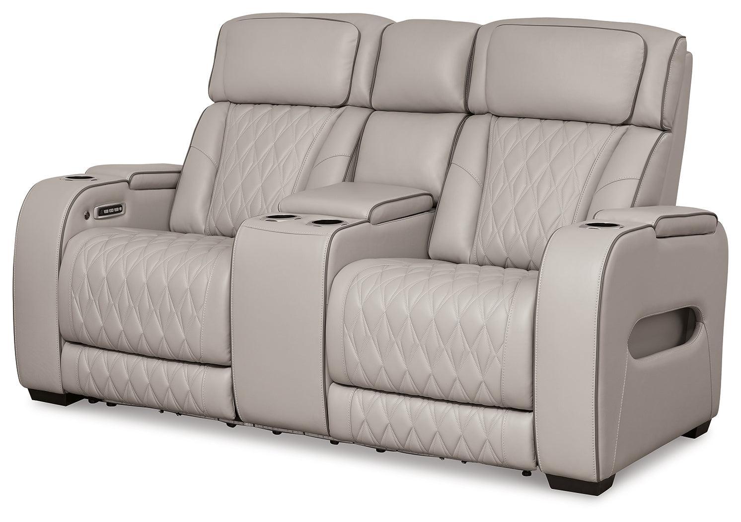 Boyington Gray Sofa, Loveseat And Recliner - Ella Furniture