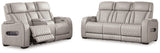 Boyington Gray Sofa, Loveseat And Recliner - Ella Furniture