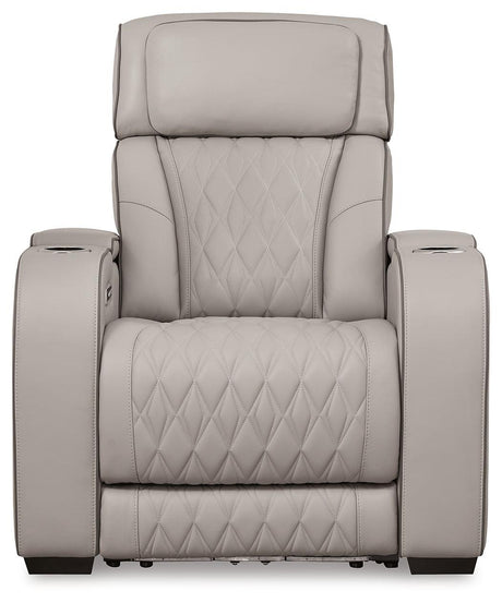Boyington Gray Sofa, Loveseat And Recliner - Ella Furniture