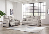 Boyington Gray Sofa, Loveseat And Recliner - Ella Furniture