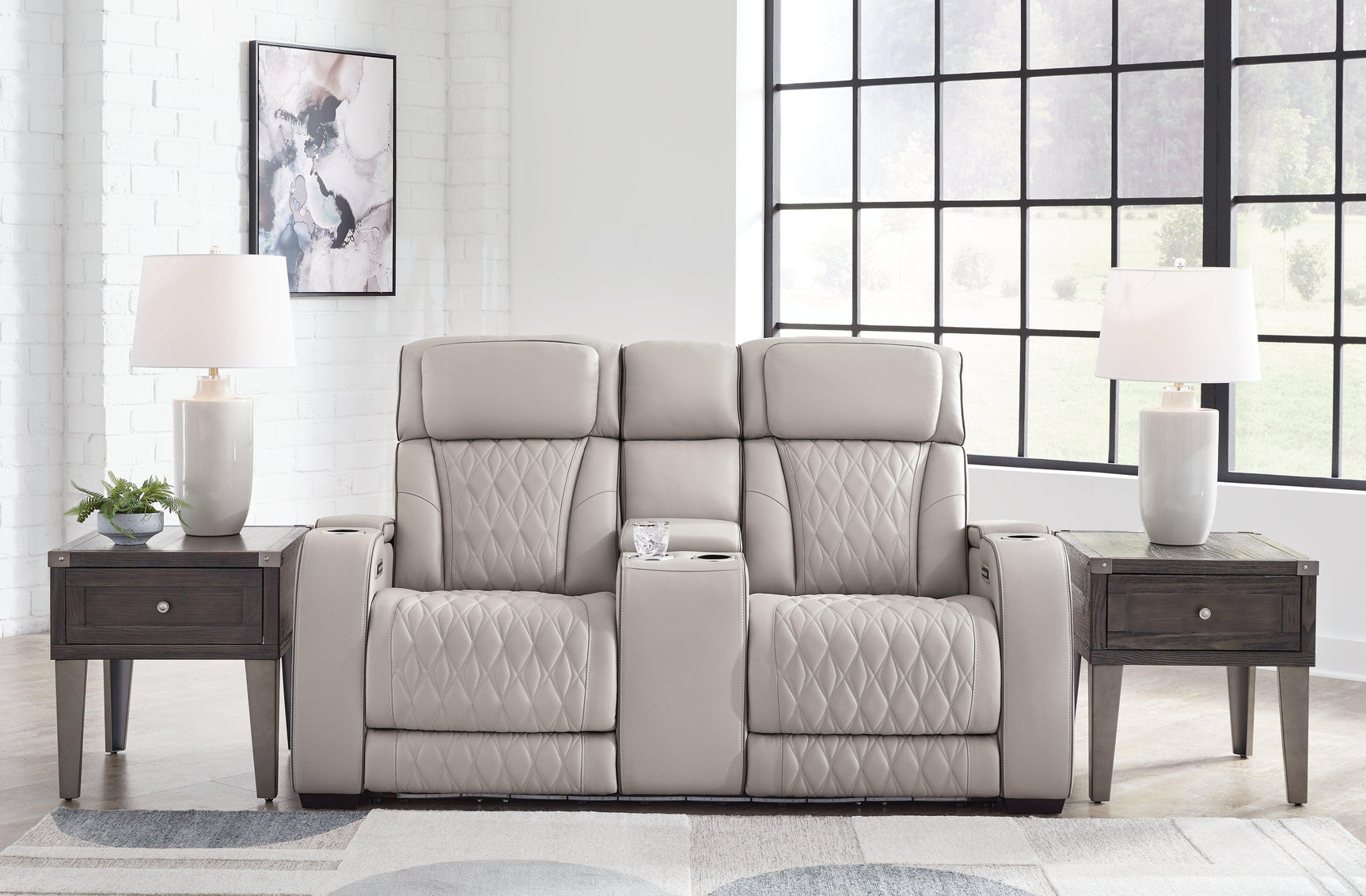 Boyington Gray Sofa, Loveseat And Recliner - Ella Furniture