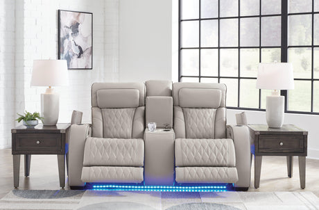 Boyington Gray Sofa, Loveseat And Recliner - Ella Furniture