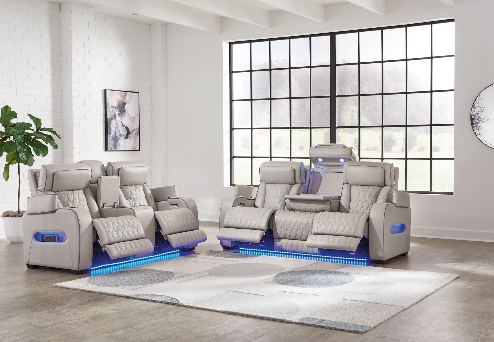 Boyington Gray Sofa, Loveseat And Recliner - Ella Furniture
