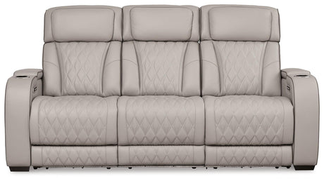 Boyington Gray Sofa, Loveseat And Recliner - Ella Furniture