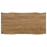 Bradshaw Rectangular Live Edge Dining Table Natural Acacia And Black 115541 - Ella Furniture