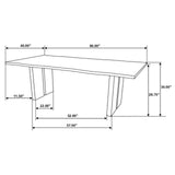 Bradshaw Rectangular Live Edge Dining Table Natural Acacia And Black 115541 - Ella Furniture