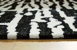 Bramshaw Black/Ivory Extra Large Rug - Ella Furniture