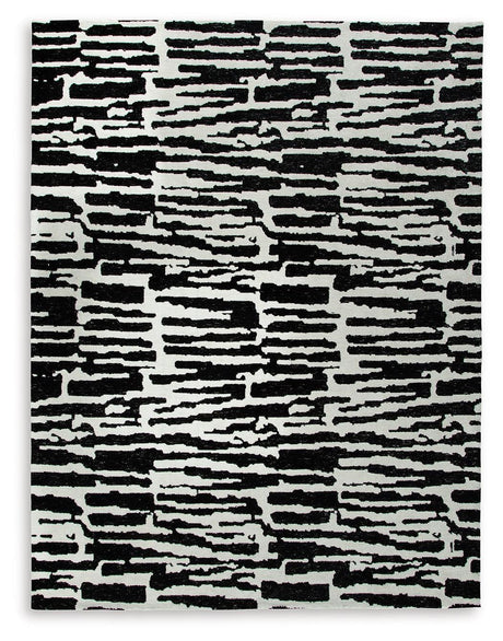 Bramshaw Black/Ivory Large Rug - Ella Furniture