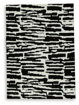 Bramshaw Black/Ivory Medium Rug - Ella Furniture